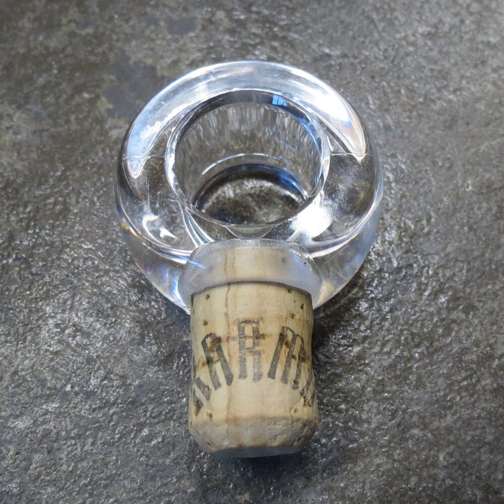 Bottle corks (2) Karma branded Clear stopper NWOT